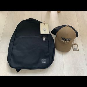 Filson backpack and hat - brand new with tags